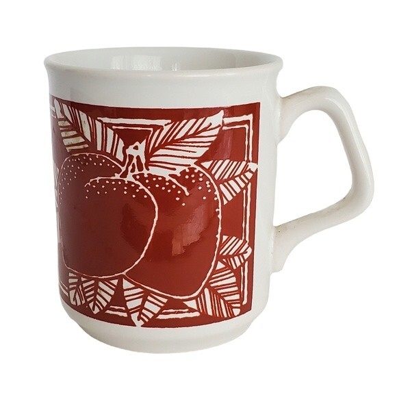 Vintage TAMS Made in England Ceramic Fruits & Florals Coffee Mug - Picture 4 of 9